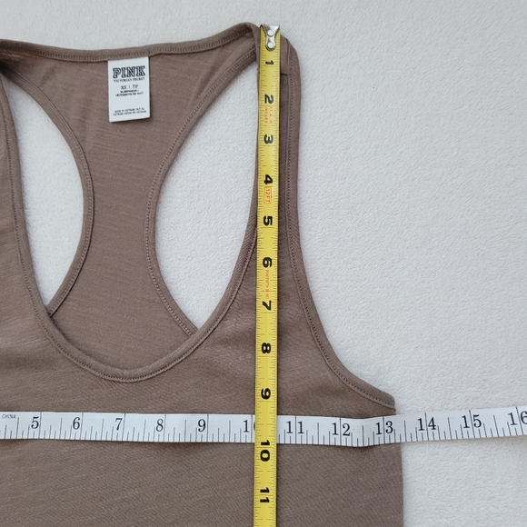 PINK VS | NWOT Halter Tank Top XS Coffee Tan - Picture 2 of 13